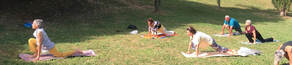 Yoga sul prato