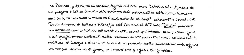 Scrittura a mano